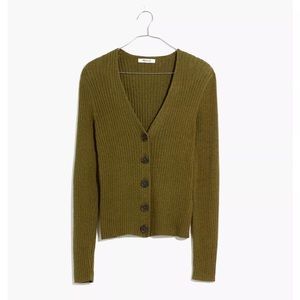 Madewell Shrunken Ribbed Cardigan Sweater